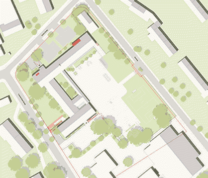 Schwarzplan Harscampstraße 11