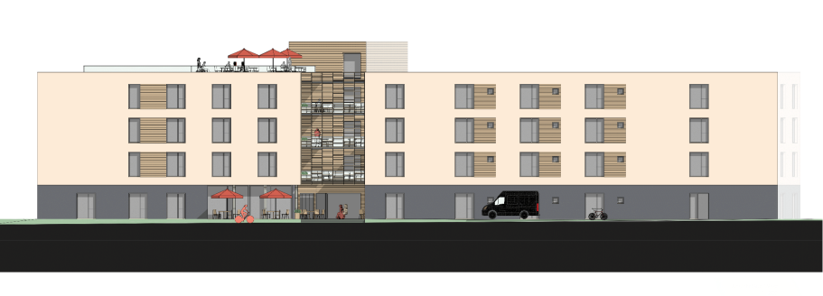 Detail Dachstuhl Harscampstraße 11