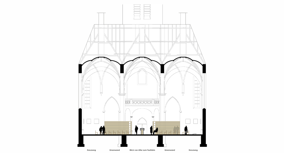 Detail Dachstuhl Harscampstraße 11