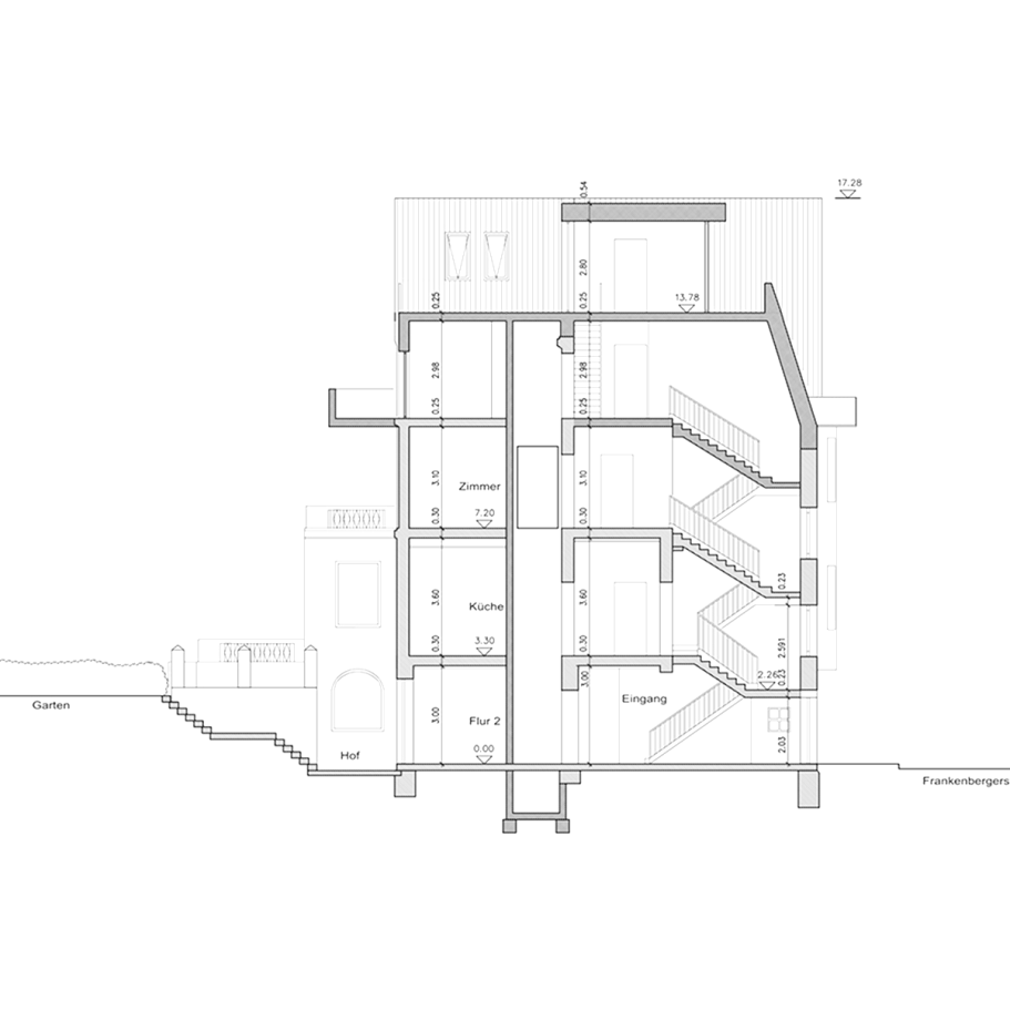 Detail Dachstuhl Harscampstraße 11