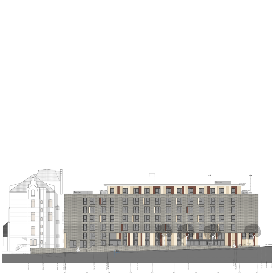 Detail Dachstuhl Harscampstraße 11