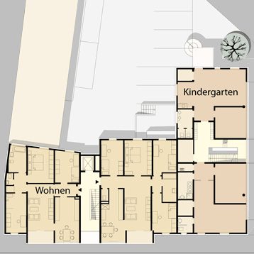 Detail Dachstuhl Harscampstraße 11