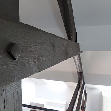 Detail Dachstuhl Harscampstraße 11