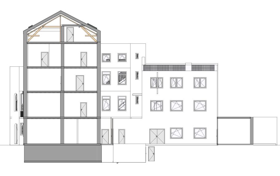 Detail Dachstuhl Harscampstraße 11